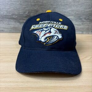 Vintage Nashville Predators Hat Cap Strap Back Blue Puma Hockey NHL Adjustable